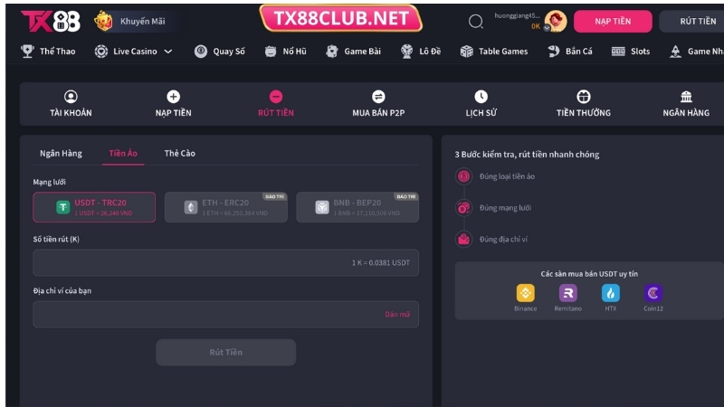 Cổng giao dịch tại nhà cái TX88