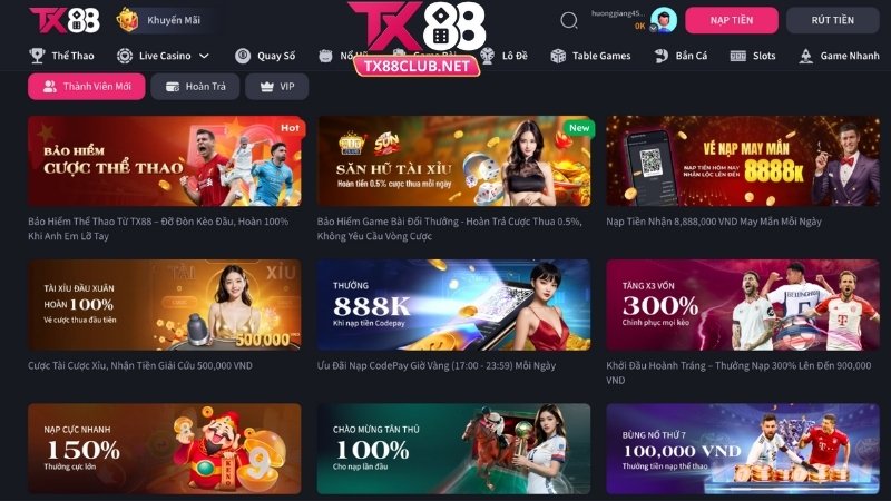 Điều kiện nhận khuyến mãi TX88